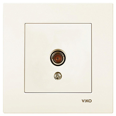 Розетка 1 СП TV проходная 12дб Viko Karre крем