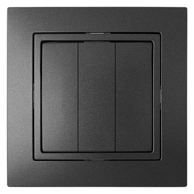 Выключатель 3 СП 10А Bylectrica Уют графит