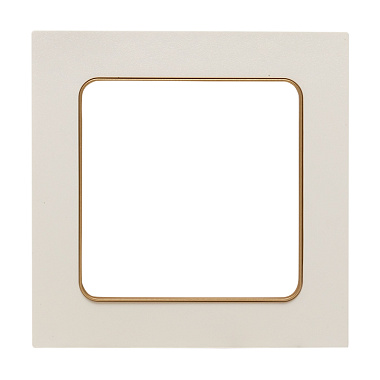 Рамка 1-постовая EKF Стокгольм белая c линией шампань