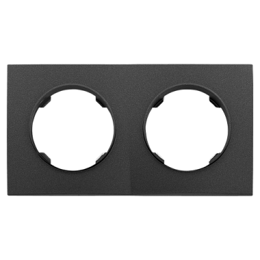 Рамка 2-постовая квадратная Bylectrica Прованс графит