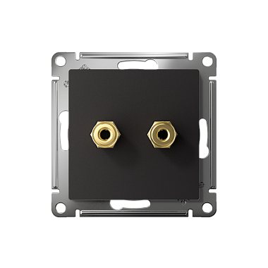 Розетка 1 СП аудио двойная механизм SE AtlasDesign карбон