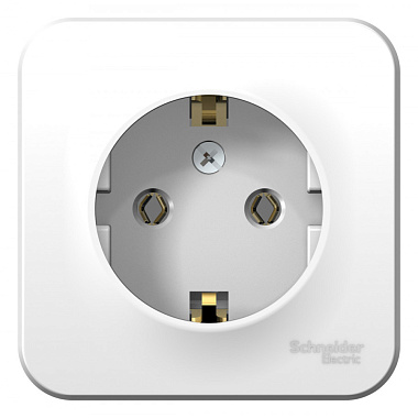 Розетка с заземлением 1 ОП 16А SE Blanca белый