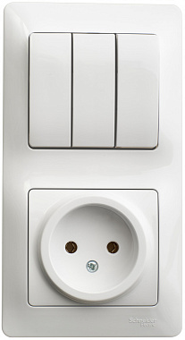 Блок комб. СП (3кл + 1роз) SE Glossa белый