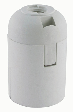 Патрон Е27 подвесной термопластик белый (б/н) TDM