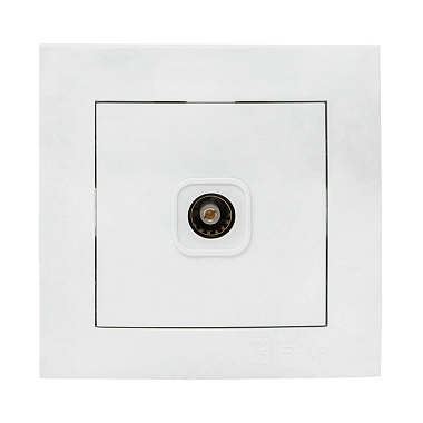 Розетка 1 СП TV EKF Валенсия белый