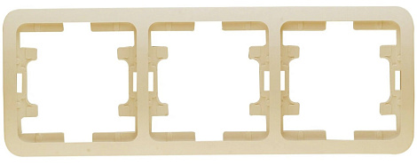 Рамка 3-постовая Makel Mimoza кремовый