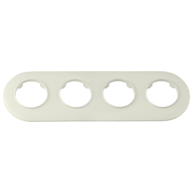 Рамка 4-постовая круглая Bylectrica Прованс бежевый