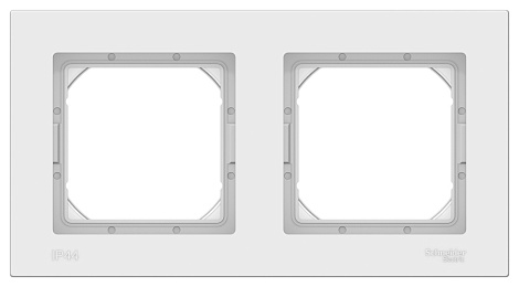 Рамка 2-постовая IP44 SE AtlasDesign Aqua белый