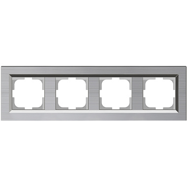 Рамка 4-постовая Ovivo Quantum серебро