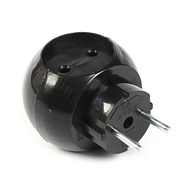 Тройник 16А 250В черный Веллконт