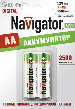 Аккумулятор АА 1.2V 2500mA*ч 2BL Navigator 94 464