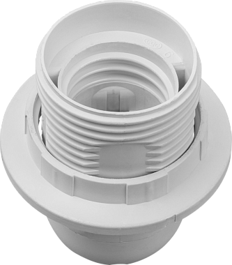 Патрон Е27 с кольцом термопластик белый Navigator 71 603