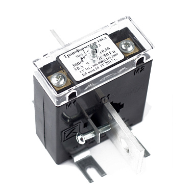 Трансформатор тока 300/5 5ВА класс точности 0,5 в пластмассовом корпусе с крышкой