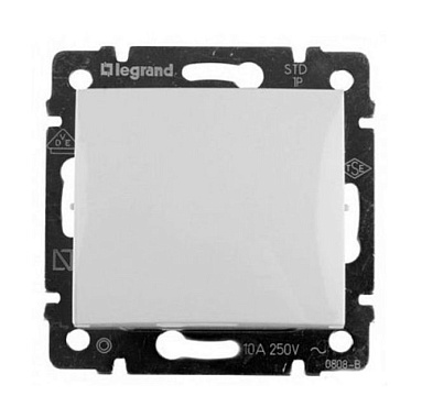 Выключатель 1 СП 10А 2-полюсной механизм Legrand Valena белый