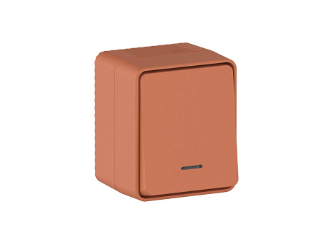 Выключатель 1 ОП IP54 10АХ с подсв. SE AtlasDesign Profi54 терракотовый