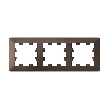 Рамка 3-постовая SE AtlasDesign Air мокко/дымчатый черный