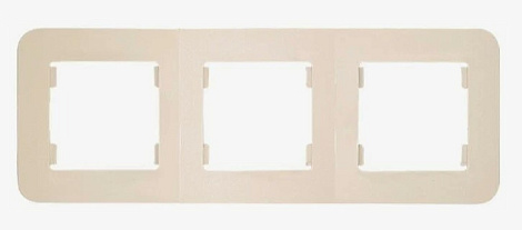 Рамка 3-постовая Makel Lillium кремовый
