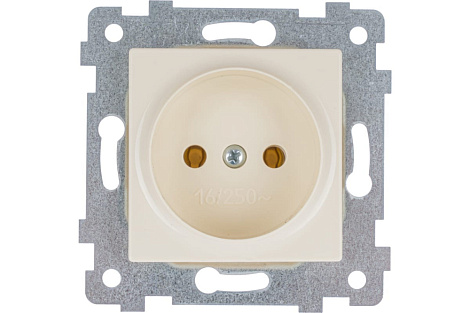 Розетка 1 СП 16А механизм Кунцево-Электро Аксиома слоновая кость