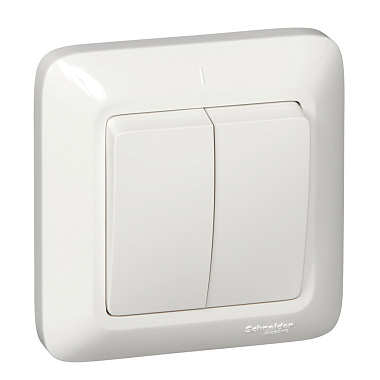 Выключатель 2 СП  6А SE белый