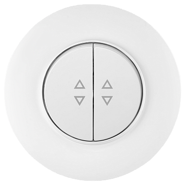 Выключатель 2 СП проходной круглый Прованс Минск белый