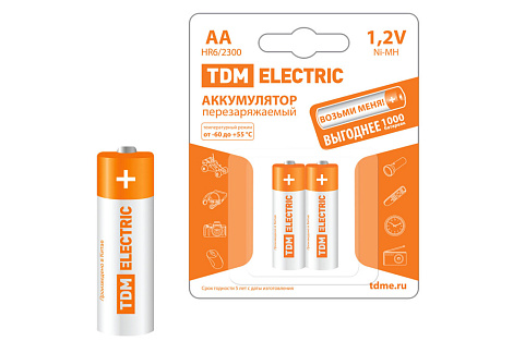 Аккумулятор (АА 2300mAh) Ni-MH BP-2 TDM