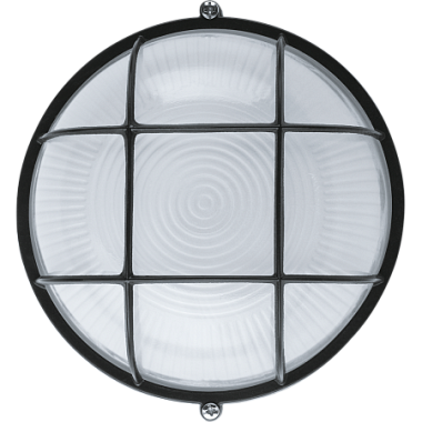 Светильник КМЧ 1*60Вт черный/круг/решетка IP54 Navigator 94 812