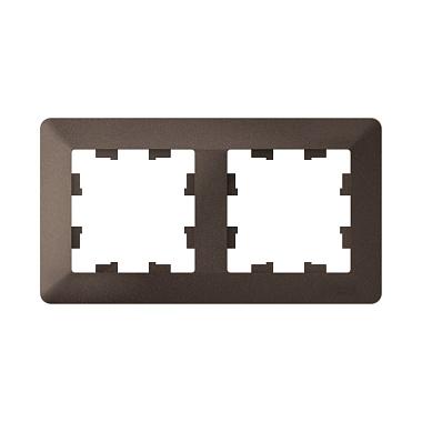 Рамка 2-постовая SE AtlasDesign Air мокко/дымчатый черный