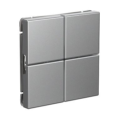 Выключатель 4 СП 10А сх.1 сценарный ArtGallery алюминий