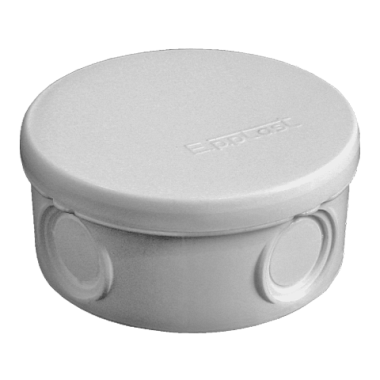 Коробка расп. ОП D=90мм, H=45мм IP54 4 ввода серый E.p.plast