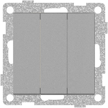 Выключатель 3 СП 10А 250В механизм GUSI Ugra серебро