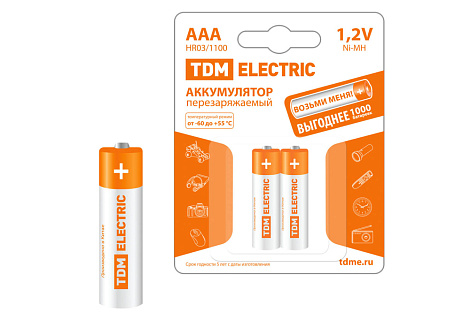 Аккумулятор (ААА 1100mAh) Ni-MH BP-2 TDM