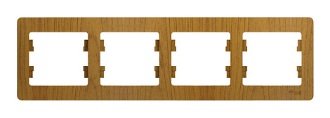 Рамка 4-постовая гориз. SE Glossa дуб
