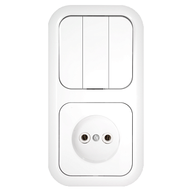 Блок комб. СП (3кл.выкл.+роз.) Гармония "БелТИЗ"