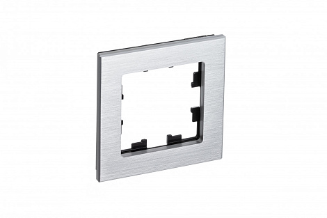 Рамка 1-постовая металл SE AtlasDesign Nature серебро