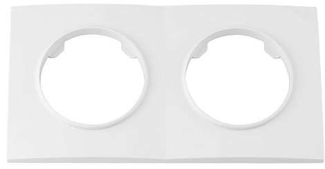 Рамка 2-постовая квадратная Bylectrica Прованс белый