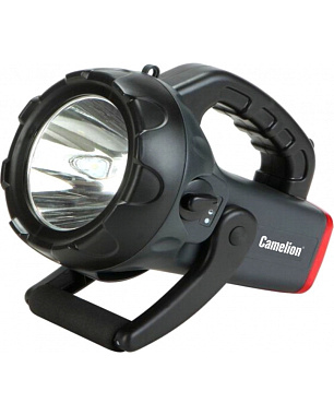 Фонарь аккум. Camelion ( 220В/12В, карбон, 10W CREE LED, 4В 4А-ч, пластик, коробка)