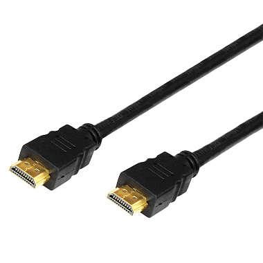 Шнур HDMI - HDMI с фильтрами, длина 2 метра (GOLD) (PVC пакет) Rexant