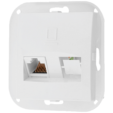 Розетка 1 СП комп. RJ45 кат.5е механизм (полимерный суппорт) Bylectrica Стиль белый