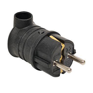 Вилка каучук угловая 16А 250В с з/к IP44 EKF PRO