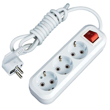 Удлинитель 3* 3 м с з/к с выкл. 16А/3,5кВт ПВС 3х1 "Эксперт" EKF