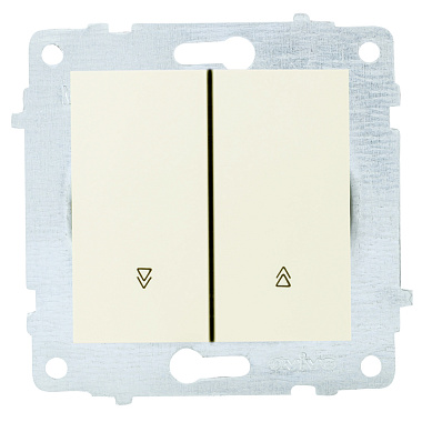 Выключатель 2 СП 10А для жалюзи механизм Ovivo крем