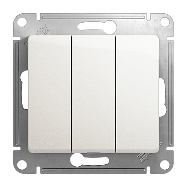 Выключатель 3 СП 10АХ сх.1+1+1 механизм SE Glossa перламутр