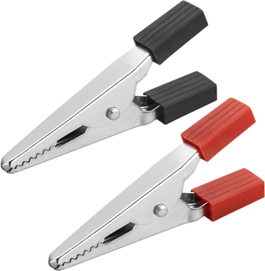 Зажим "крокодил"   5А 52мм (1черн+1красн/упак) ОНЛАЙТ 80 852