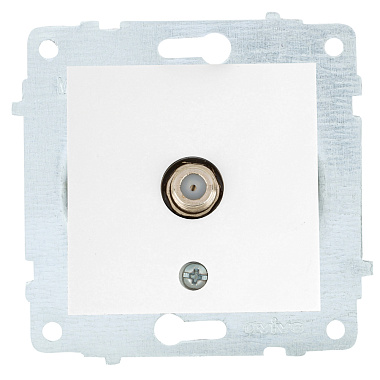 Розетка 1 СП спутник (F-коннектор) механизм Ovivo белый