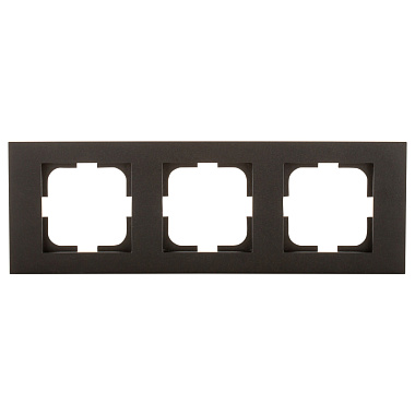 Рамка 3-постовая Ovivo Grano черный металлик
