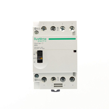 Контактор  40А модульный 4P 4НО AC 400В-230В City9 Set