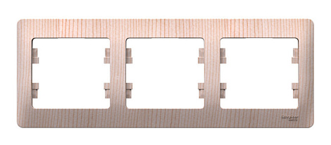 Рамка 3-постовая гориз. SE Glossa сосна
