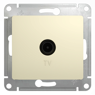 Розетка 1 СП TV оконечная 1дБ механизм SE Glossa бежевый