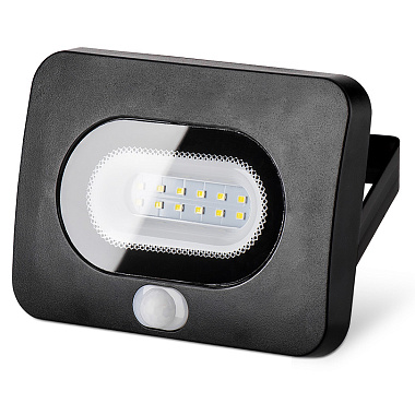 Прожектор светодиодный  10Вт 5700К IP65 800Лм с ДД черный Wolta