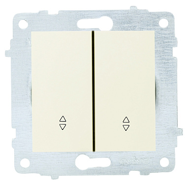 Выключатель 2 СП 10А проходной механизм Ovivo крем